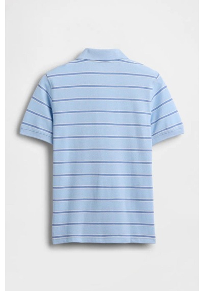Gap Erkek Çocuk Logo Detaylı Pique Mavi Polo T-shirt-13557 Mavi