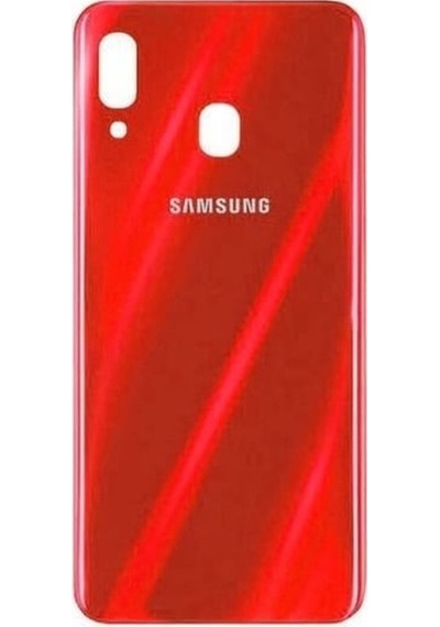 Samsung Uyumlu A20 - A205 Arka Kapak Batarya Pil Kapağı Kırmızı