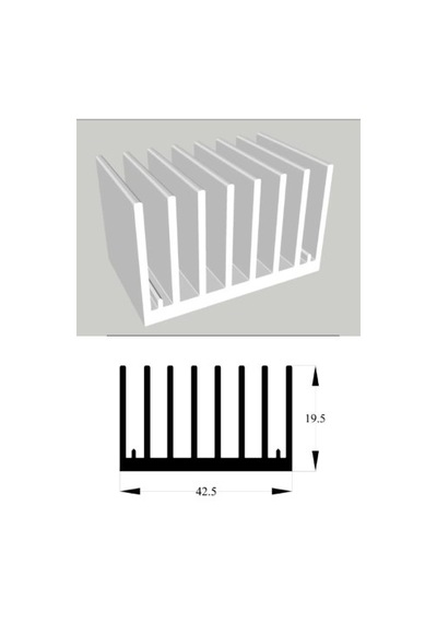 Led Soğutucu Alüminyum Led Soğutucu Power Led Soğutucu 42x19 Mm