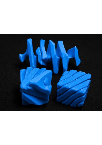 3d Baskı Fidget Puzzle Küp - Hareketli Dönüşebilen Stres Giderici Zeka Oyuncağı, Masaüstü Fidget Küp-mavi