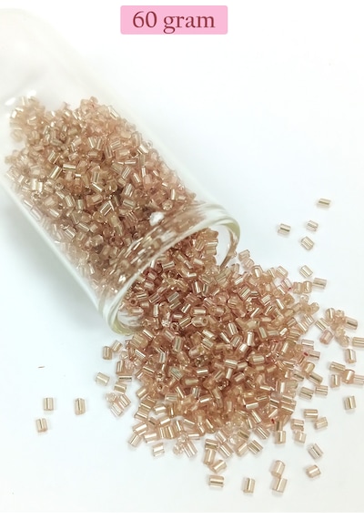 Kesme Cam Boncuk 2mm - 60 Gram - Açık Kahverengi - Bnc379