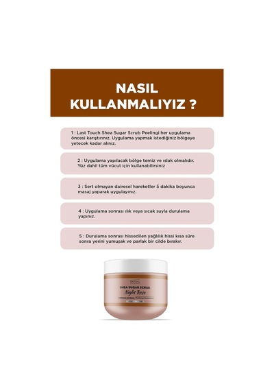 Body Scrub Besleyici, Nemlendirici Ve Arındırıcı, Shea Şeker Scrub 300 Ml Night Rose