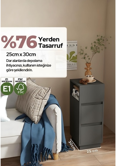 Alve Dar Komodin 2 Çekmeceli, Değiştirilebilir Açık Bölmeli Yan Sehpa Yatak Odası & Oturma Odası Minimal Tasarım Diğer Alve Dar Komodin 2 Çekmeceli, Değiştirilebilir Açık Bölmeli Yan Sehpa Yatak Odası & Oturma Odası Minimal Tasarım Diğer