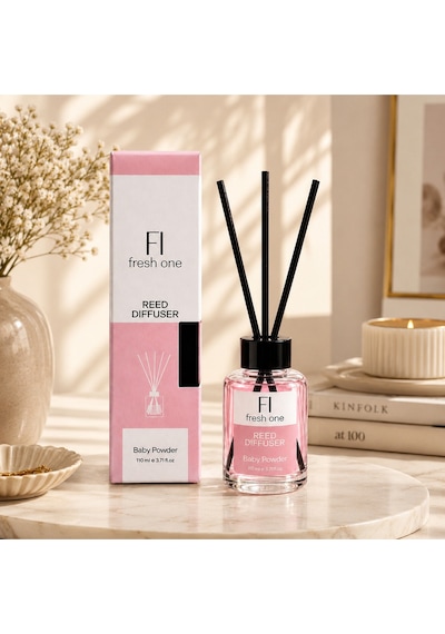 Baby Powder Çubuklu Oda Kokusu 110 Ml Reed Diffuser Kalıcı Ferah Ev Kokusu Bebek Kokusu