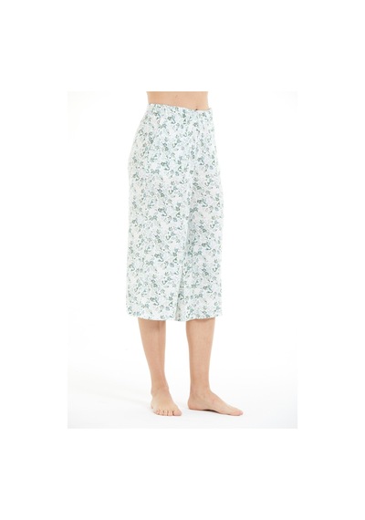 Lılac Kadın %100 Viskon Çiçek Desenli Pijama Altı Capri Mint Mint