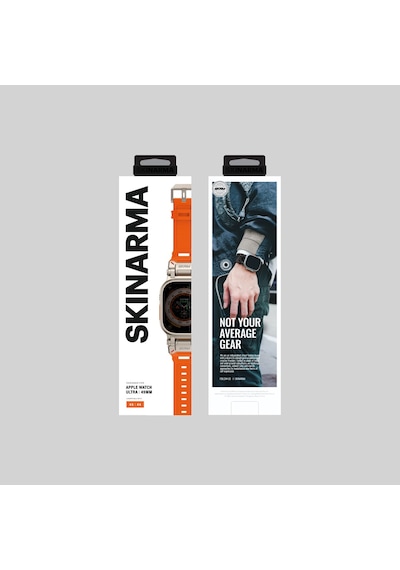 Watch 42mm Uyumlu Kordon Skinarma Titon Serisi Hava Alabilen Delikli Strap Kayış Turuncu