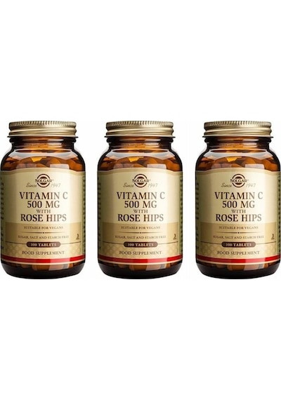 Solgar Vitamin C With Rose Hips 500 Mg 100 Tablet 3 Adet