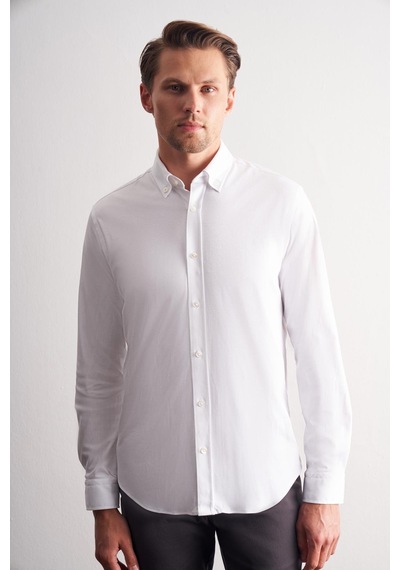 İmza Beyaz Düğmeli Yaka Örme Uzun Kol Performans Ürün Slim Fit %100 Pamuk Gömlek 1004255271 Beyaz İmza Beyaz Düğmeli Yaka Örme Uzun Kol Performans Ürün Slim Fit %100 Pamuk Gömlek 1004255271 Beyaz