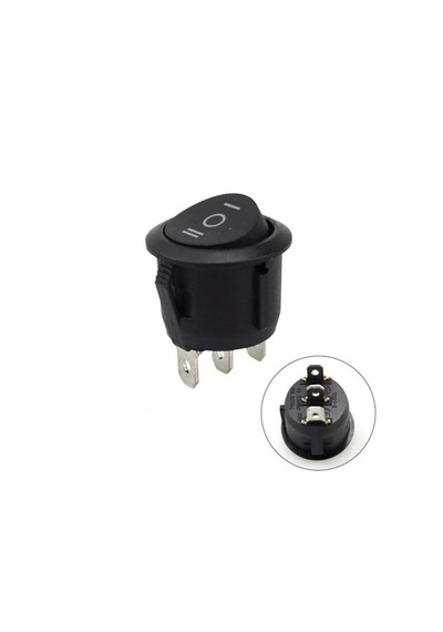 Ic 134 Yuvarlak Işıksız Anahtar On Off On 3P 19 MM Çap