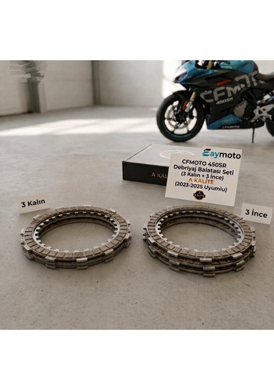 Cfmoto 450 Sr Debriyaj Balata Seti 3 Kalın 3 İnce 10 Tırnak A Kalite 2023-25 Arasmto