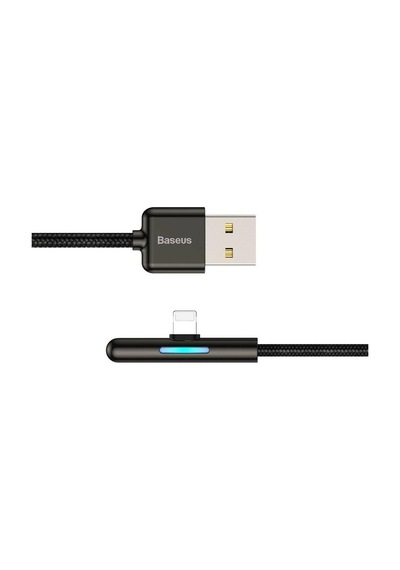 Baseus Apple iPhone Uyumlu Oyuncu Şarj USB Kablosu 2.4A 1mt Siyah CAL7C-A01