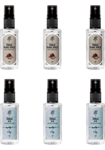 Rebul Kolonya Özel Set  Rebul Ice 3 x 50 ML + Rebul Dark Spıce