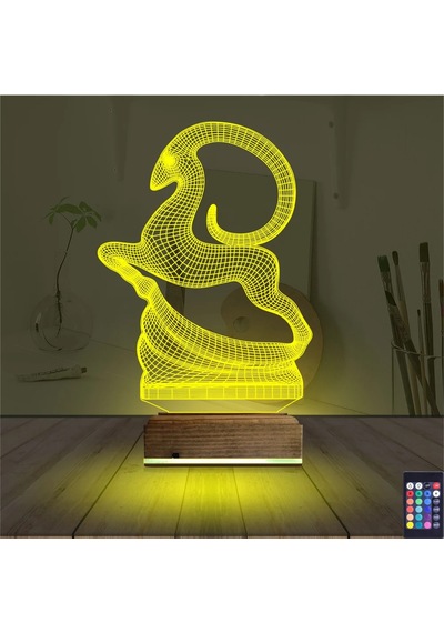 Luvivia Koç Burç 3d Lamba - Masa Gece Lambası Şeffaf