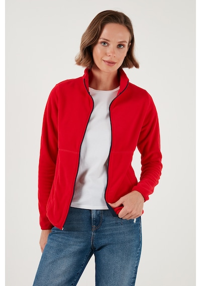 Lela Slim Fit Anti-Pilling Tüylenme Yapmayan Fermuarlı Polar Bayan Hırka 5907012 Kırmızı Lela Slim Fit Anti-Pilling Tüylenme Yapmayan Fermuarlı Polar Bayan Hırka 5907012 Kırmızı