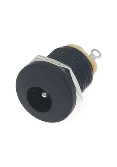 Dc Jack 2.5mm Yuvarlak Somunlu - 100 Adet