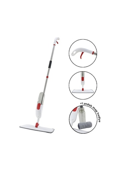 Sprey Mop + 2 Adet Mop Bezi + Sihirli Silikon Bulaşık Eldiveni
