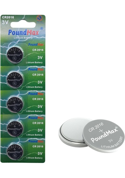 Poundmax Lityum Cr2016 Düğme Hücreli Pil, 3 V 1 X Blister 10 Adet