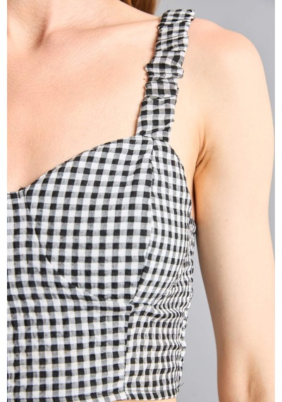 Defacto Fıtted Gofre Dokulu Kalp Yaka Pötikareli Crop Siyah Bluz H8864ax26smbk81 Siyah-bk81 Defacto Fıtted Gofre Dokulu Kalp Yaka Pötikareli Crop Siyah Bluz H8864ax26smbk81 Siyah-bk81