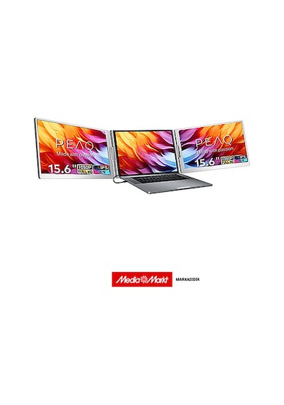 Peaq Pmo P150-fdb 15.6'' Full Hd 60 Hz Ips Çift Ekranlı Taşınabilir Laptop Monitörü