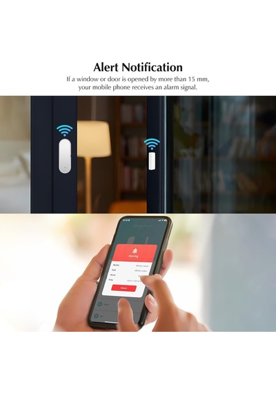 Akıllı Kapı Ve Pencere Sensörü / Alexa Google Destekli Kablosuz Wi-fi / Zigbee Manyetik Kontak Dedektörü
