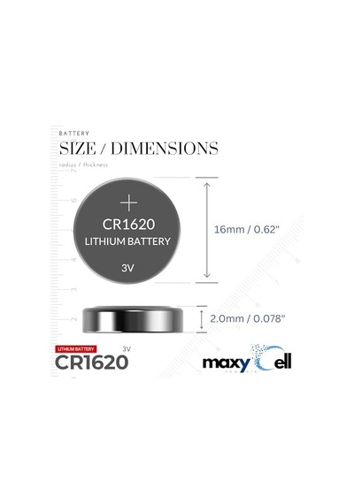 Maxycell 6 Adet Cr1620 Düğme Pil 3v Dl1620 Ecr1620