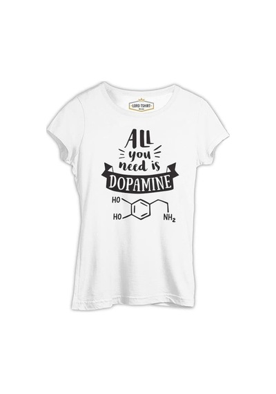 Kimya - Dopamin Element Beyaz Kadın Tshirt 001