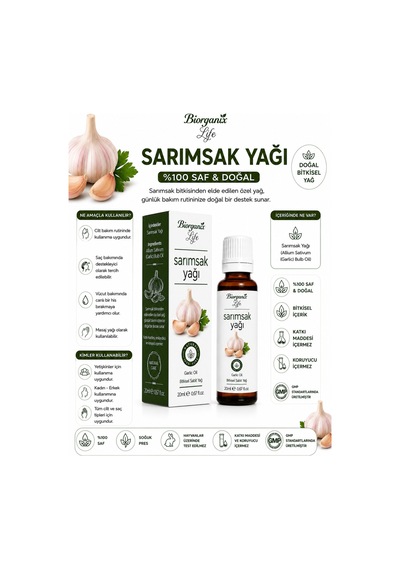 Sarımsak Yağı 20 Ml - Saç Ve Sakal Köklerini Besleyici Bakım Yağı