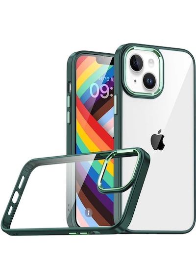 Apple iPhone 14 Uyumlu Tchs Flora Kılıf-yeşil Yeşil