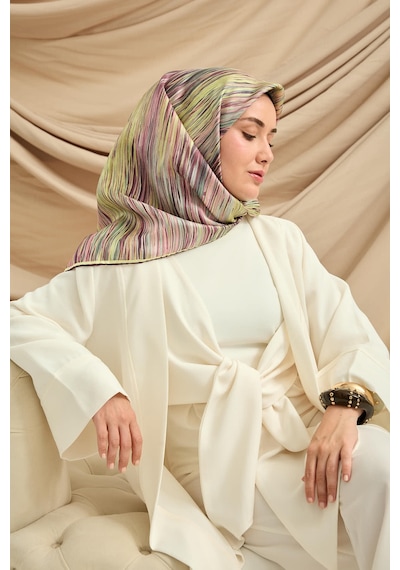 Silk Home Twill İpek Eşarp 11484-14 Butter Yellow, Mor, Pudra, Su Yeşili