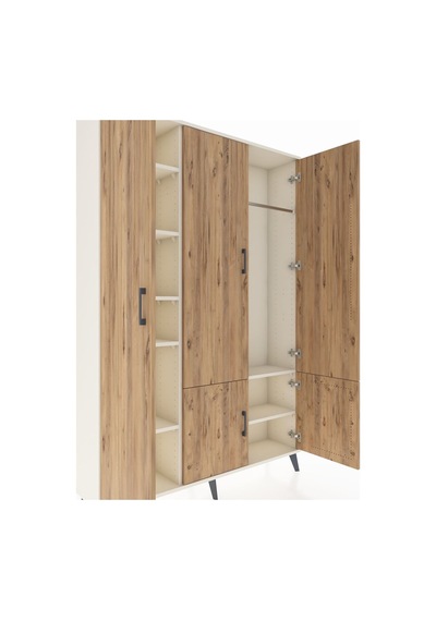 Arges Dolap 7 Raflı 5 Kapaklı Tek Askılı 132x30x195 Aytaşı-ça... Aytaşı