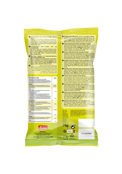Domates Peynir & Kekik Aromalı Fırınlanmış Cips 75 Gr X2 Adet