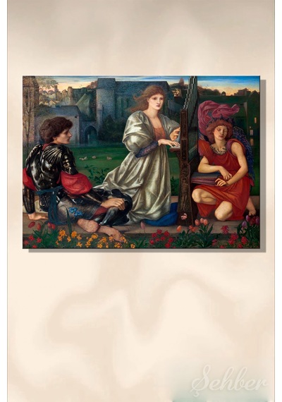 Edward Burne-jones Un "the Love Song" Aşk Şarkısı Adlı Eseri Yatay Kanvas Tablo 4493 Çok Renkli