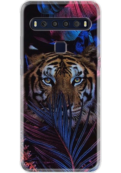 Tcl 10L Kilif Desenli Silikon Kilif Flowers Tiger 1319 499458222