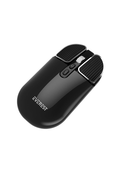 Everest Sm-620 2in1 Bluetooth+2,4ghz Şarjlı Metalik Süper Sessiz Mobil-tv-pc Destekli Kablosuz Mouse Siyah