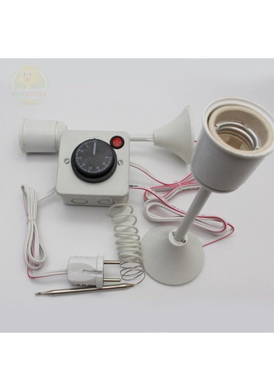 Termostat Kontrollü Düğmeli Yanan 1 Lamba Çıkışlı 1 Uzun Duyu Set