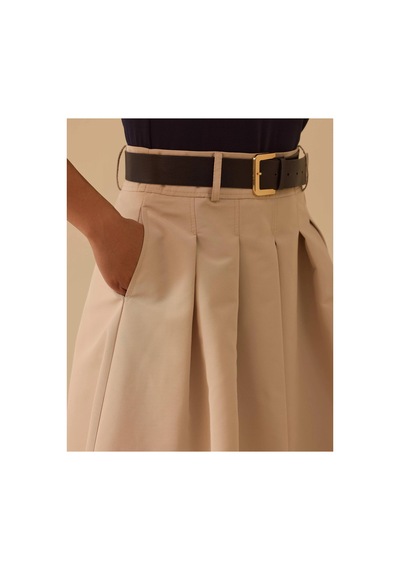 Seçil Polo Yaka Çift Parça Görünümlü Pileli Elbise Lacivert - 845624956 Lacivert