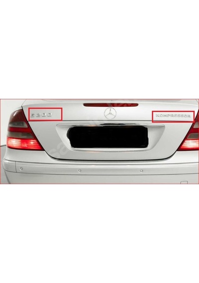 Mercedes W203 Kasa E200 Ve Kompressor Krom Bagaj Yazısı 2'li Paket