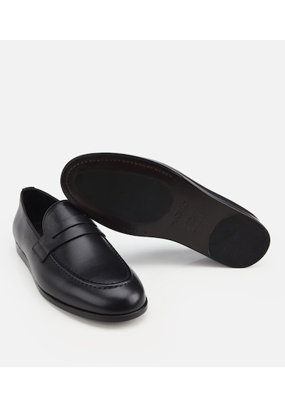 Hotiç Erkek Deri Siyah Klasik Loafer