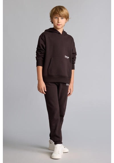 Defacto Jogger Fit Esnek Bel Rahat Kalıp Lastikli Paça Pantolon Erkek Çocuk H9685a826wnbn338 Kahve-bn338