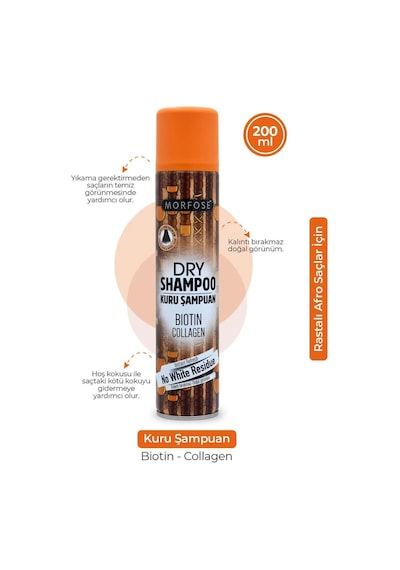Kuru Şampuan Biotin Collagen 200 Ml - Rastalı Saçlar - Mrfs