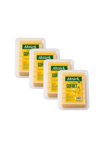 Aktürk Gofret Muz Kremalı 430 Gr X 4 Adet