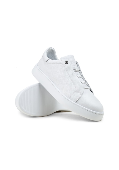 Deery Erkek Hakiki Deri Beyaz Gizli Bağcıklı Sneaker Ayakkabı - 04444mbyze01