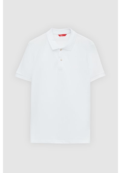 D's Damat Ds Damat Regular Fit Beyaz %100 Pamuklu Uzun Ömürlü Kıvrılmaz Polo Yaka Nakışlı T-shirt 4hc14ort51000 Beyaz