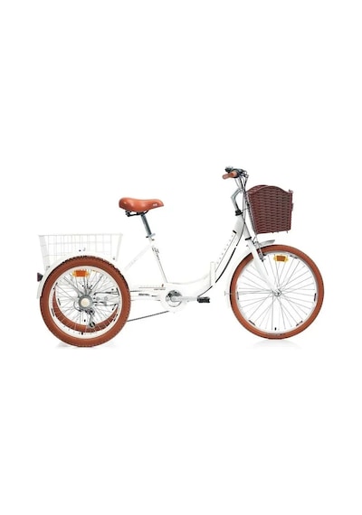 Carraro Caravan Kargo Katlanır Şehir Bisikleti 410h V 24 Jant 6 Vites Altın Beyaz Siyah Kahverengi Çok Renkli
