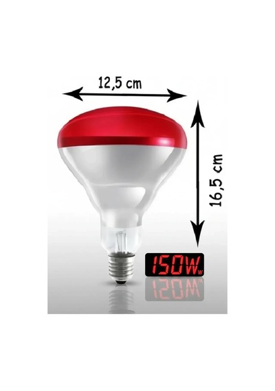 6 Adet 150w Kızılötesi Isıtıcılı Hayvan Isıtma Kuluçka Lambası Kırmızı Işık E27 Kalın Duy