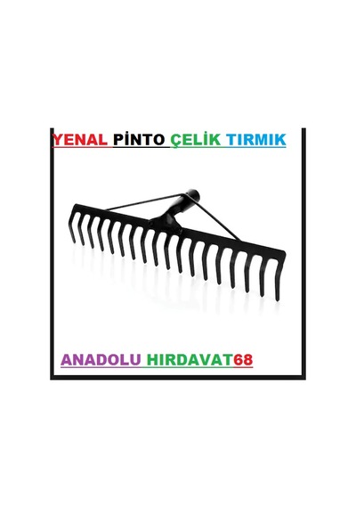Yenal Tirmik Çelik Bahçe Tirmiği 14 Diş 39 Cm Pinto Modeli Siyah