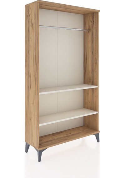 Arges Dolap 2 Raflı Kapaklı Tek Askılı 88x30x163 Çam-aytaşı Atlas Çam
