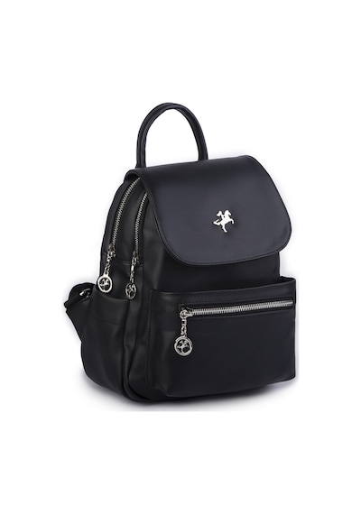 Nas Bag Kadın Sırt Çantası Çift Gözlü Spor Çanta 23x26x14 Cm Siyah Dona Çok Renkli