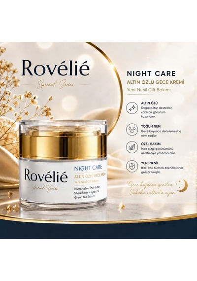 Yeni Nesil Altın Otu Özlü Bitki Kök Hücresi Night Care Gece Kremi 50 Ml