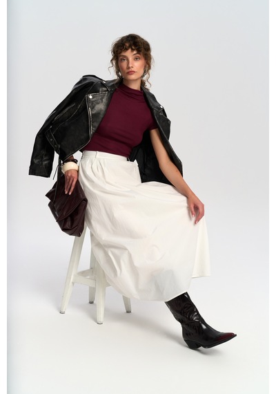 Mai Collection Mai Studios Co. Anvers Boğazlı Bordo Crop Bordo